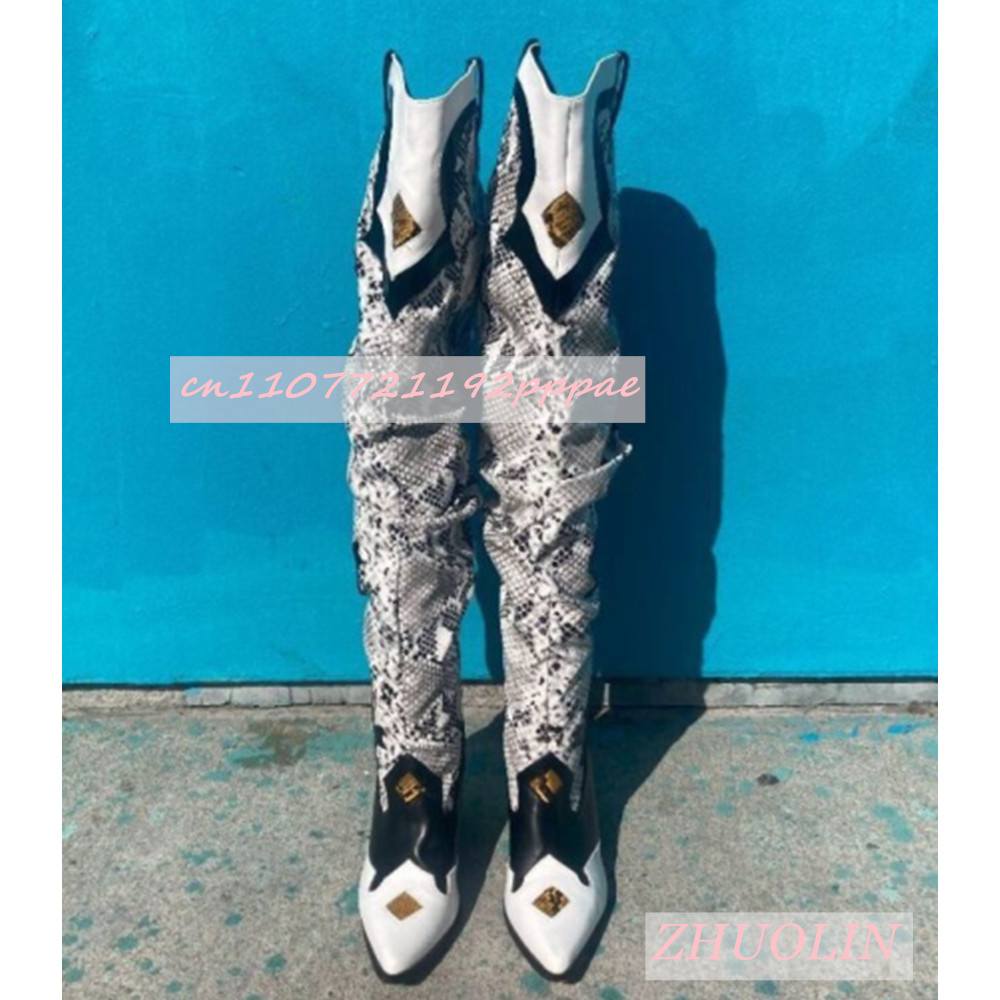 Winter Embroidered Snake Patte - Knee High Sock Women review and price